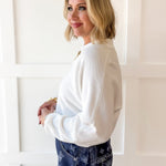 Soft Fine Ribbed Sweater - White