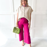 Soft washed wide leg pants - Hot Pink