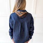 Solid Long-Sleeved Shirt - Dark Denim