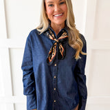 Solid Long-Sleeved Shirt - Dark Denim