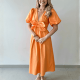 Sophia Waist Tie Midi Dress