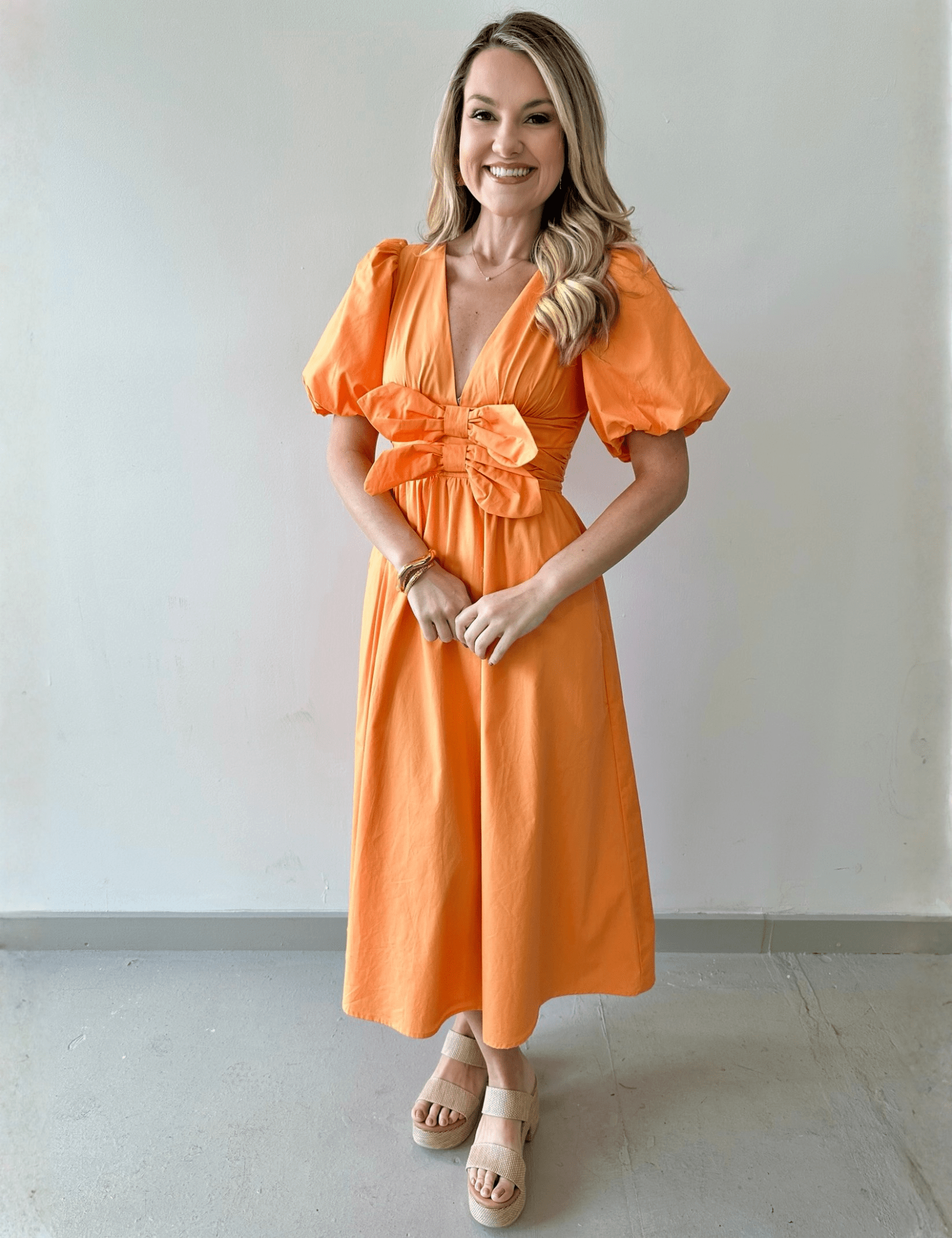 Sophia Waist Tie Midi Dress