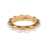 Square Dome Pearl Bracelet