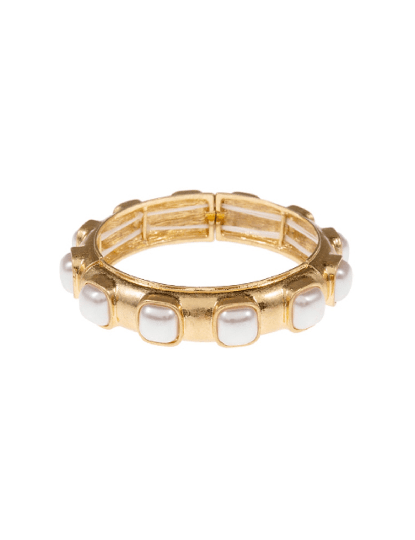 Square Dome Pearl Bracelet