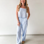 Square Neck Linen Top & Pants Set