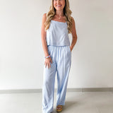 Square Neck Linen Top & Pants Set