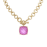 Square Stone Pendant Necklace