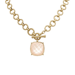 Square Stone Pendant Necklace