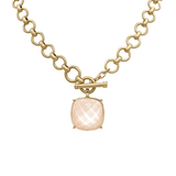 Square Stone Pendant Necklace