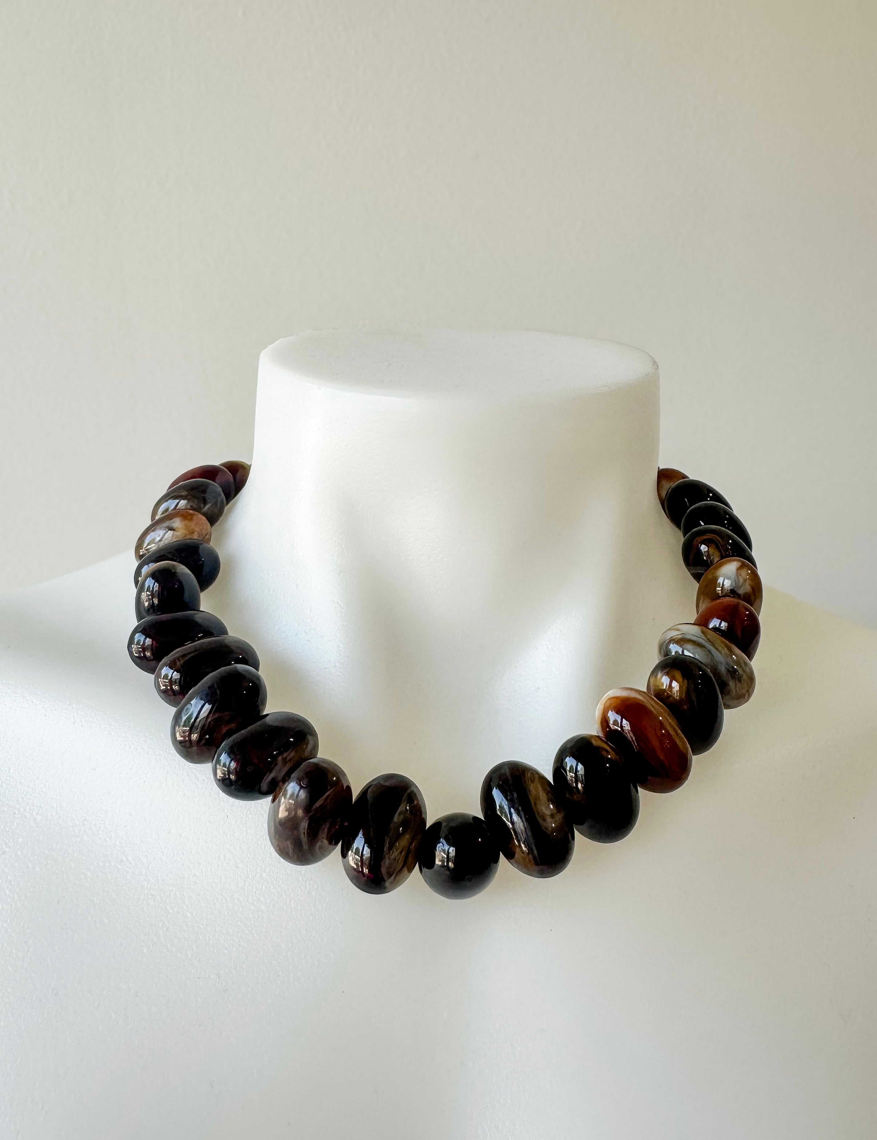 Stacked Bead Resin Necklace