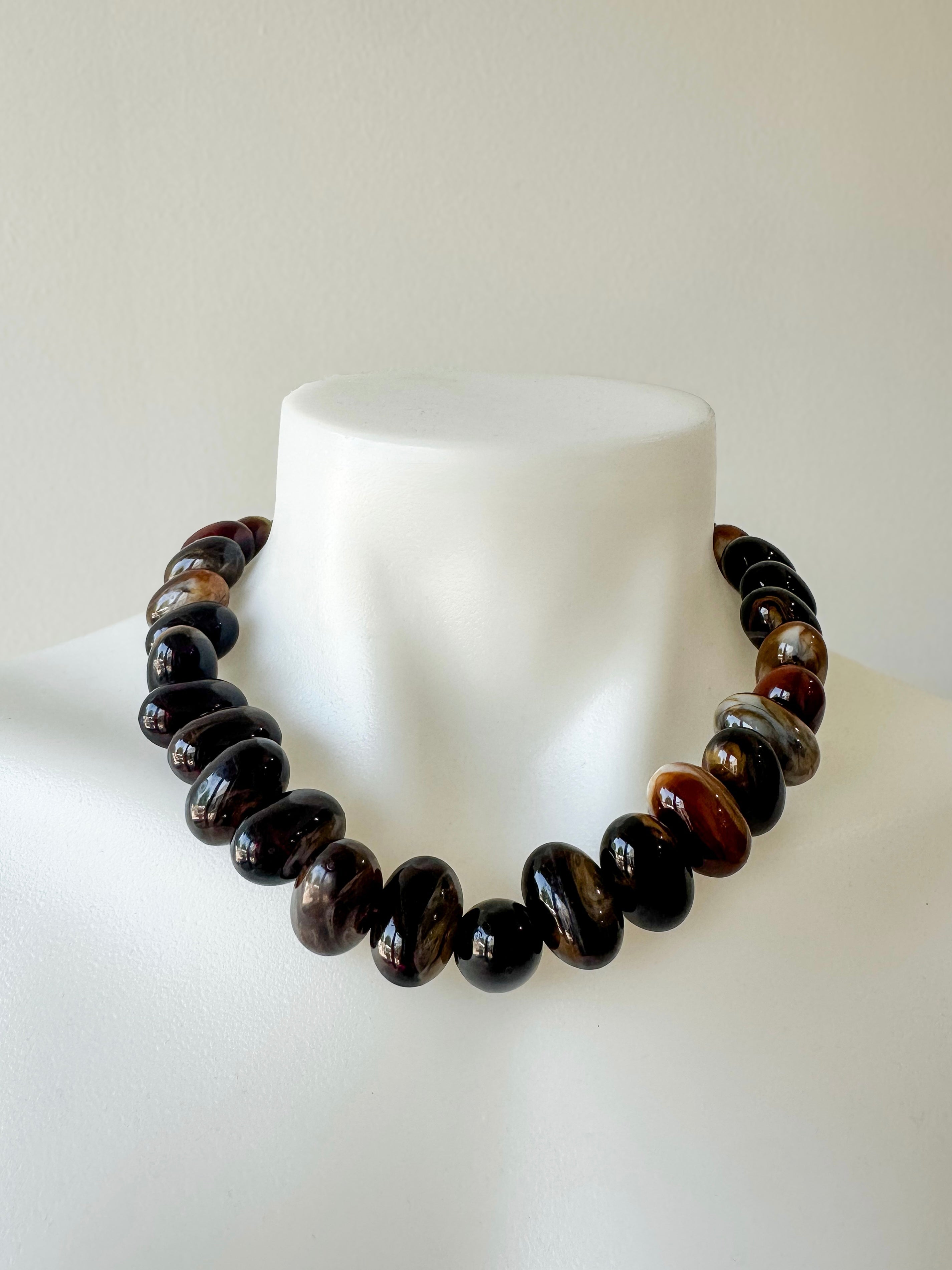 Stacked Bead Resin Necklace