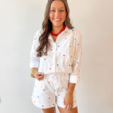 Star Print Button Down Shirt