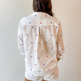 Star Print Button Down Shirt
