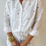 Star Print Button Down Shirt