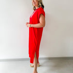 Stitch Detailed Midi Dress