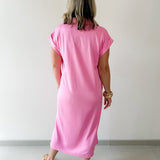 Stitch Detailed Midi Dress