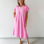 Stitch Detailed Midi Dress