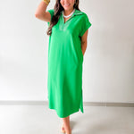 Stitch Detailed Midi Dress