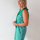 Stripe Dress with Scarf Tie