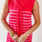Stripe Dress with Scarf Tie