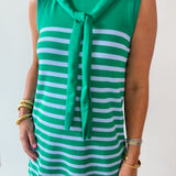 Stripe Dress with Scarf Tie
