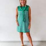 Stripe Dress with Scarf Tie