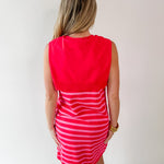 Stripe Dress with Scarf Tie