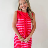 Stripe Dress with Scarf Tie