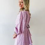 Stripe & Floral Print A-Line Dress