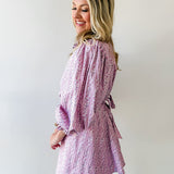 Stripe & Floral Print A-Line Dress