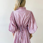 Stripe & Floral Print A-Line Dress