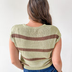 Stripe Front Seam Knit Top