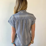 Stripe Gingham Ruffle Top