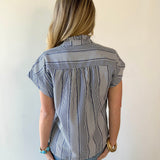 Stripe Gingham Ruffle Top