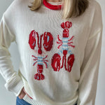 'Stripe Lobster' Graphic Sweater