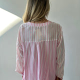 Stripe Mix Top with Twist