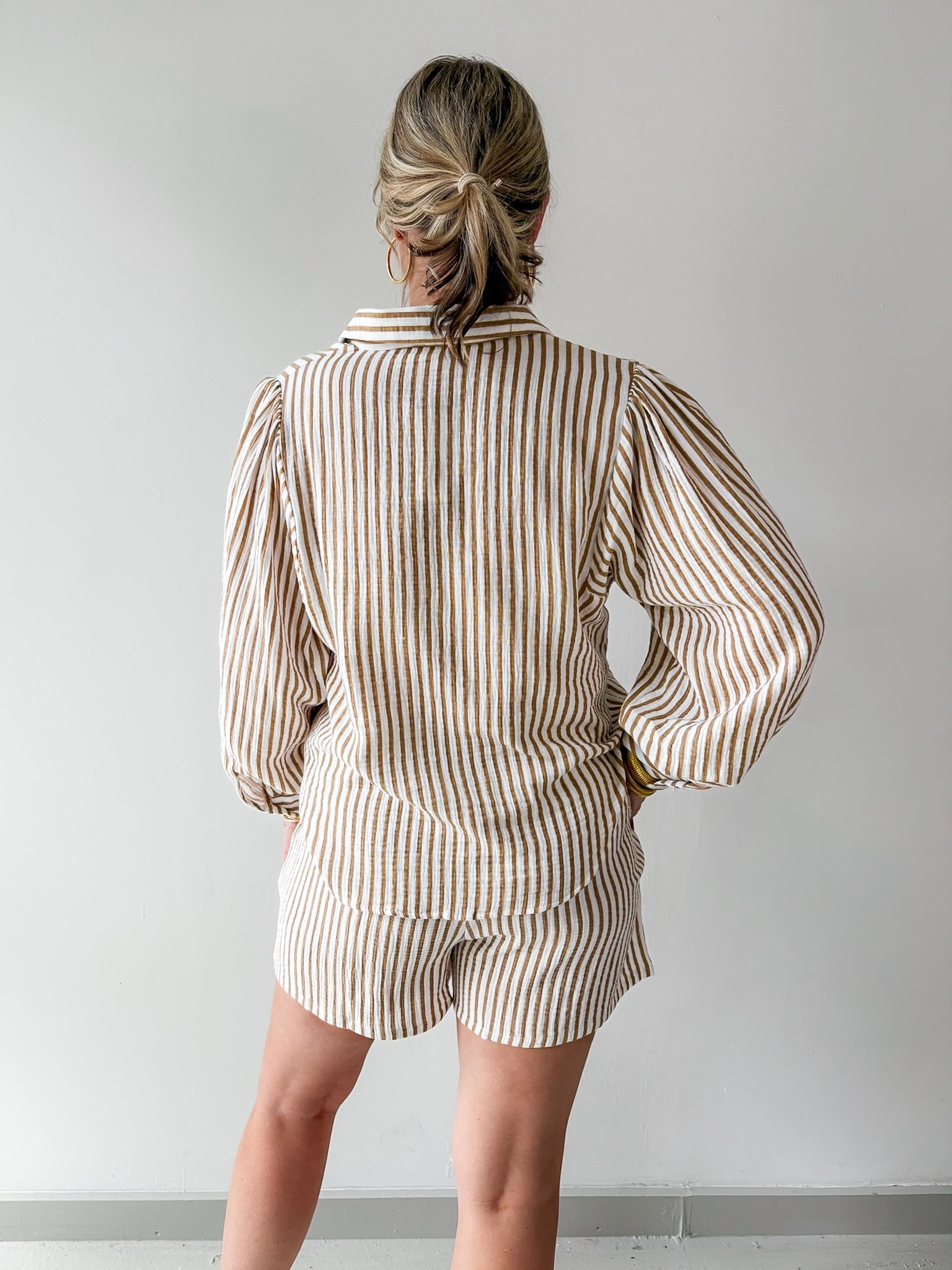 Stripe Shirt & Short Set