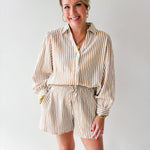 Stripe Shirt & Short Set
