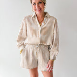 Stripe Shirt & Short Set