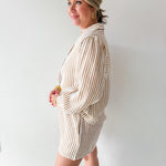 Stripe Shirt & Short Set