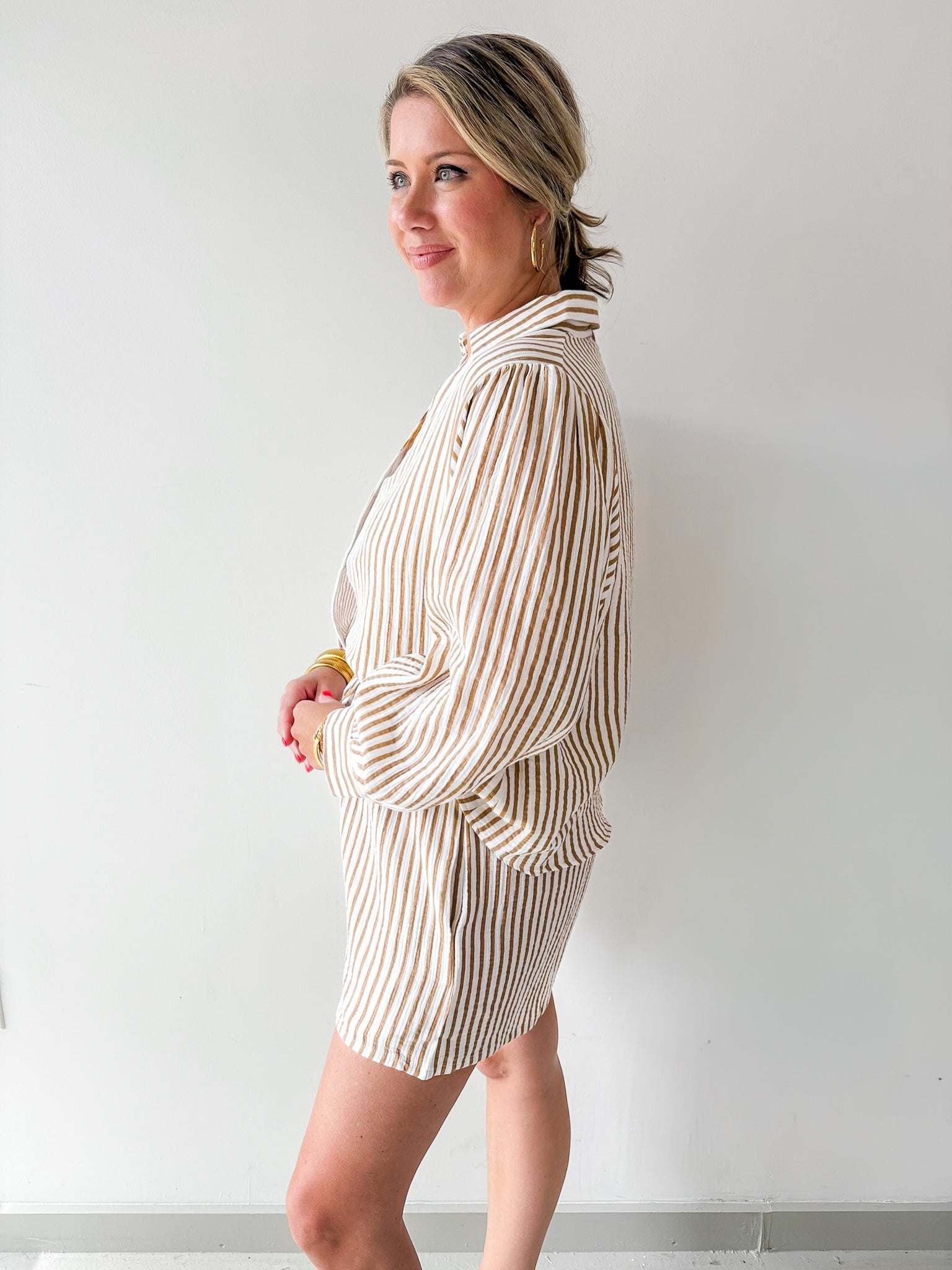 Stripe Shirt & Short Set