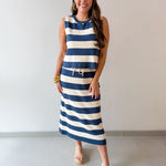 Stripe Tank & Midi Skirt Set