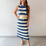 Stripe Tank & Midi Skirt Set