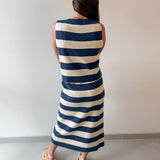 Stripe Tank & Midi Skirt Set