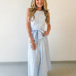 Stripe Top & Midi Skirt Set