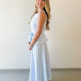 Stripe Top & Midi Skirt Set