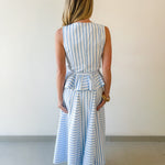 Stripe Top & Midi Skirt Set