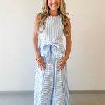 Stripe Top & Midi Skirt Set