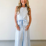 Stripe Top & Midi Skirt Set