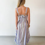 Striped A Line Maxi Dress
